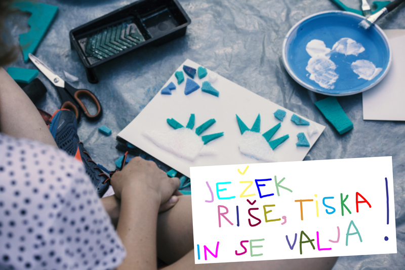 Otroški atelje: Ježek riše, tiska in se valja!