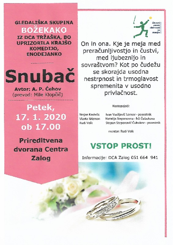 Komedija enodejanka A. P.Čehova Snubač