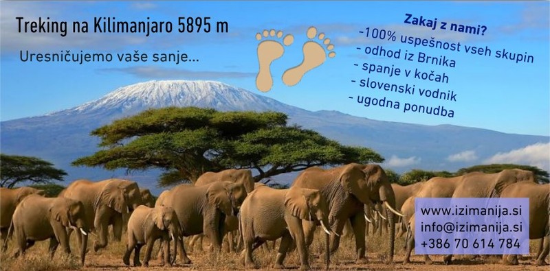 Treking Kilimanjaro 5895 m s slovenskim vodnikom