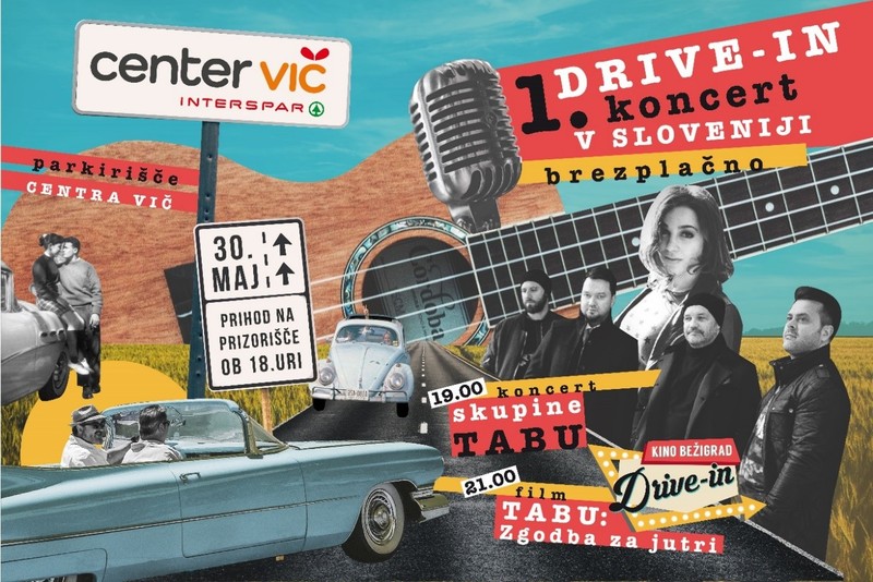Prvi drive-in koncert v Sloveniji s skupino Tabu
